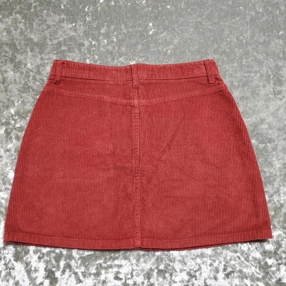 Topshop Corduroy Front Zip Mini Skirt - Picture 7 of 7